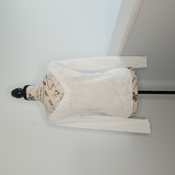 Candies white long sleeve top size medium - Picture 5 of 8